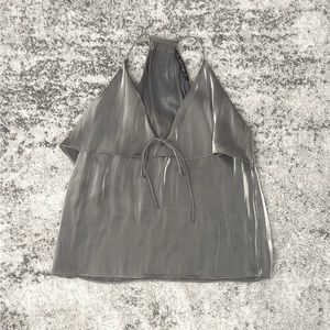 Zara silver top
